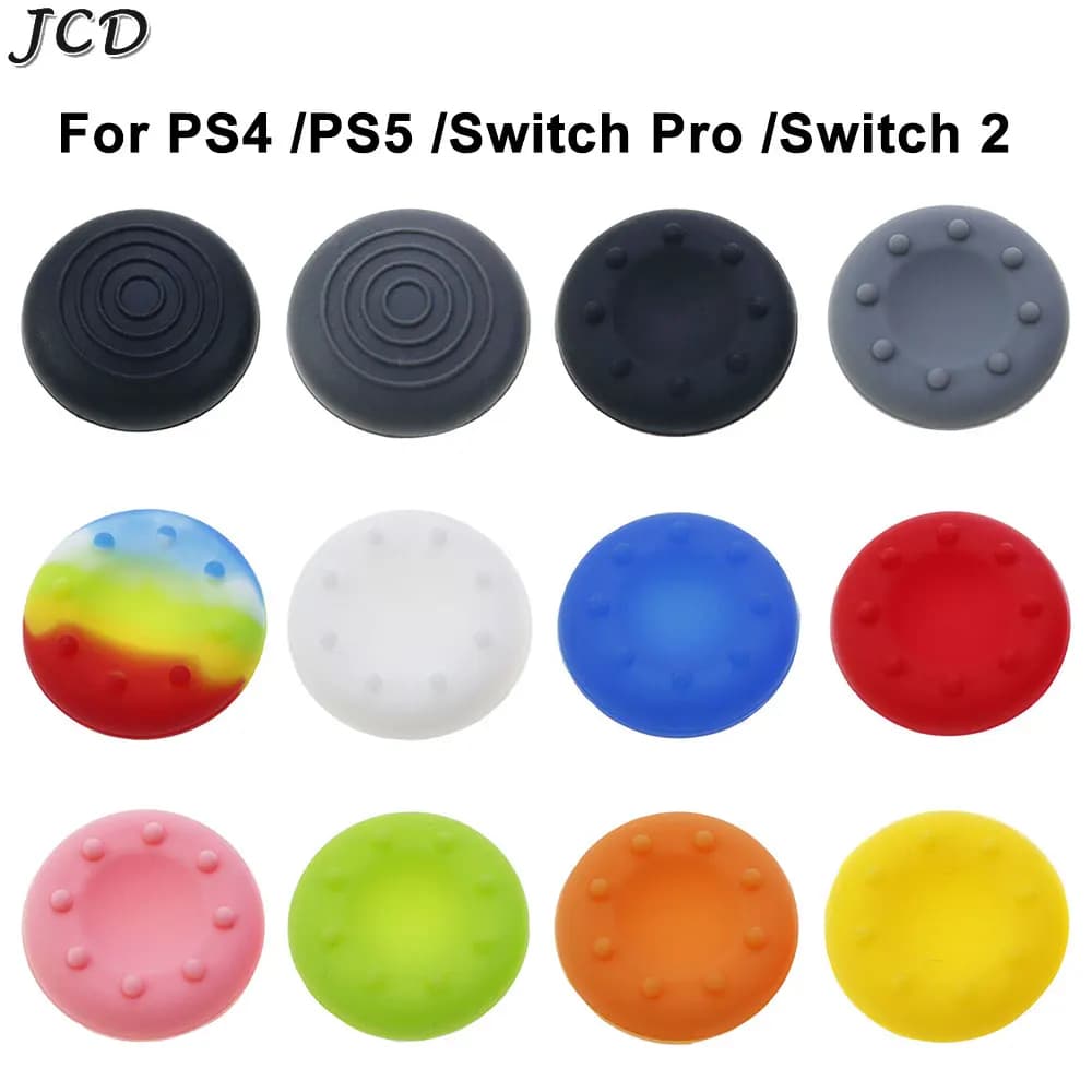 JCD 4PCS Silicone antiscivolo Joystick analogico Thumb Stick Grip Caps per PS2 PS3 PS4 PS5 Xbox One 360 Switch Pro 2 NS2 Controller
