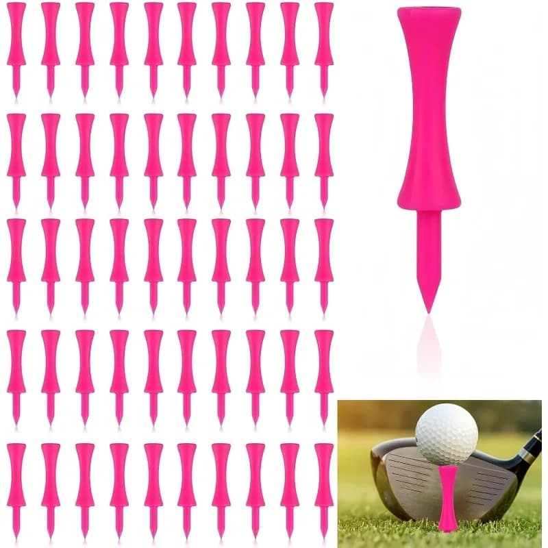 Golf Tees Plastic,50Pcs Reusable Castle Golf Tees,Small Winter Castle Tees Golf,Unbreakable Step Golf Tees for Golfer Practice