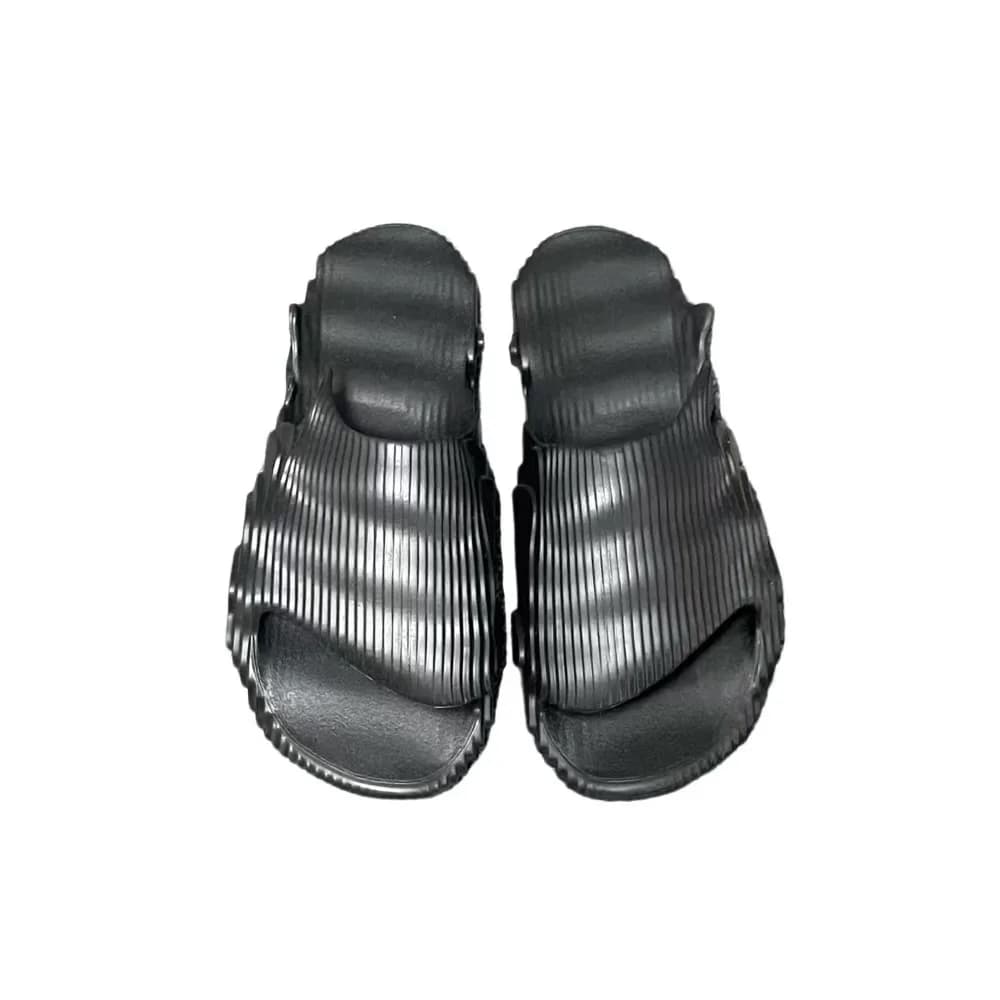 Ciabatte da Uomo Nere Stampate in 3D, Casual Estive con Tacco Piatto in EVA, Resistenti e Colorate per Uso Quotidiano