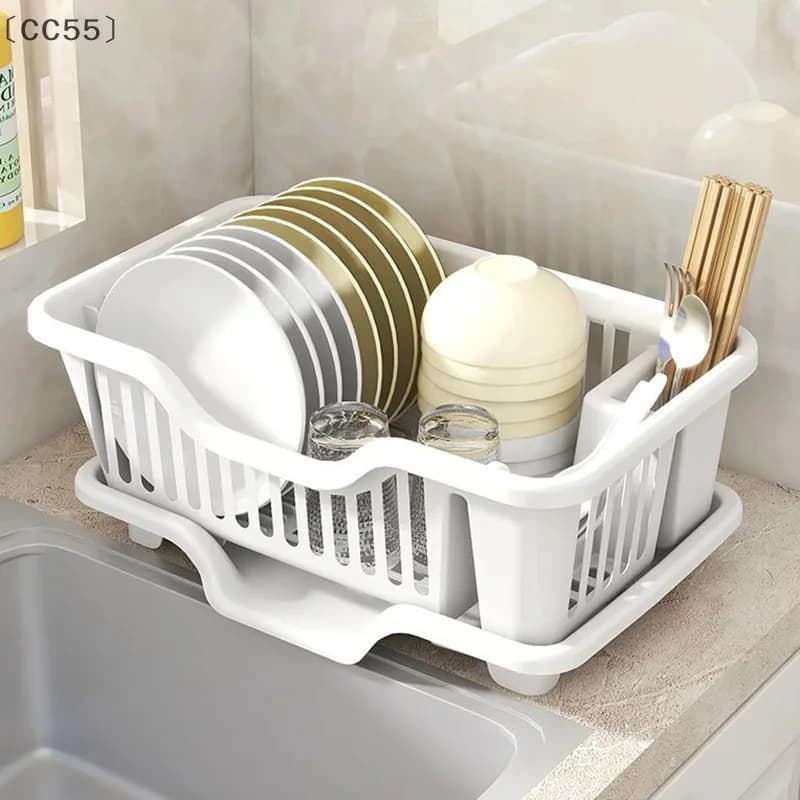 maveraCC55 Vauoka da cucina con bordo scolapiatti Utensili da appoggio Piatti Bacchette Ciotole Cucchiai Stendino per piatti