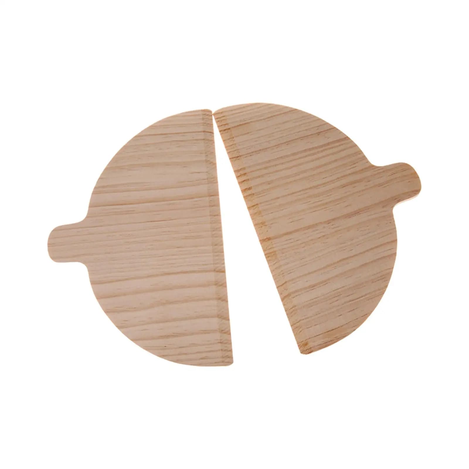 2 pezzi Pizza Peel Half Round tagliere per Pizza in legno massello per la cottura delle verdure