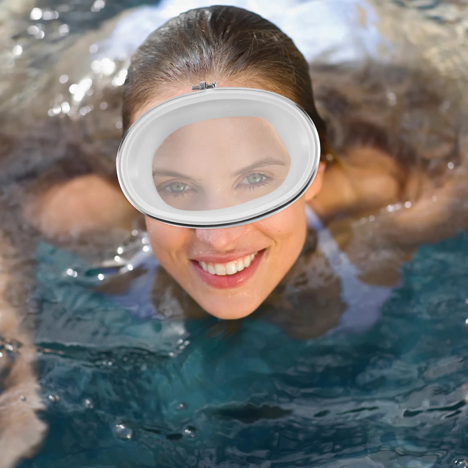 Maschera Subacquea Ovale per Adulti, Impermeabile, Ampia Visuale, Antiappannamento, per Snorkeling e Immersioni