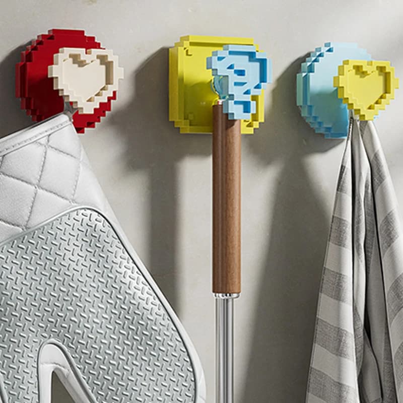 Gancio a ventosa Pixel Dopamine, alto valore estetico, contenitore per il bagno domestico, senza punzonatura, gancio Pixel staccabile