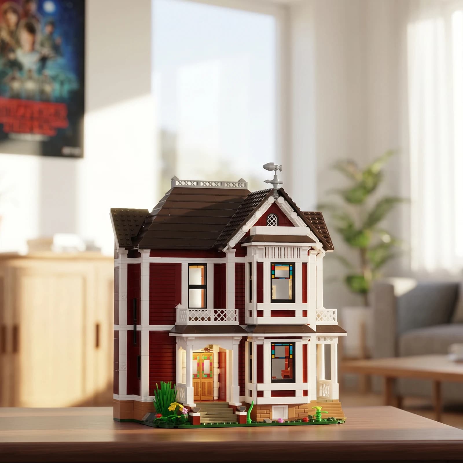 Halliwell Manor Building Blocks Set Charmed House Model Home Display Room Decoration Desktop Ornament Halloween Gifts for Adults Fans