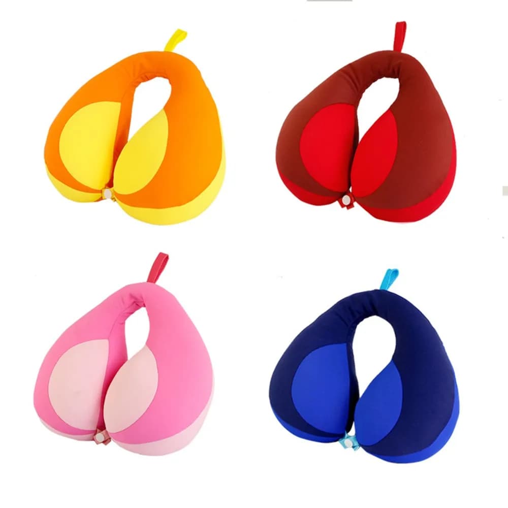 Cuscino d'aria per bambini da viaggio Cuscino per sedile di sicurezza Cuscino per il collo Cuscini a forma di U con giunture di colore a contrasto