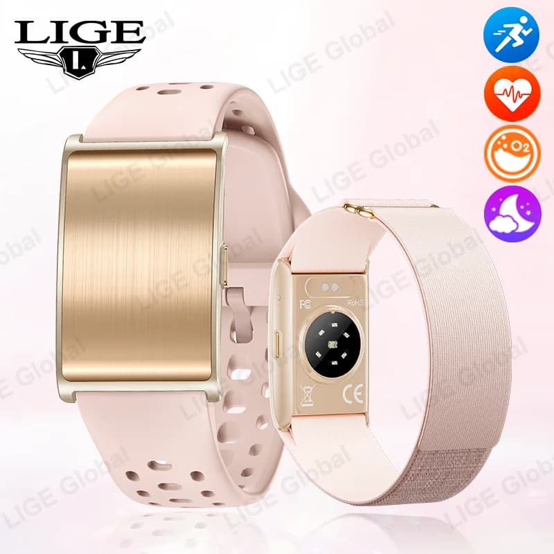 LIGE Nuovo Braccialetto Smart GPS per Corsa, Impermeabile, Fitness, Monitoraggio Salute HRV SpO2, Senza Schermo, Smartwatch 2026