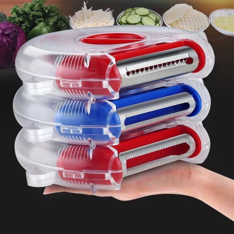 Stainless Steel Multifunctional 3 IN 1 Vegetable Fruits Peeler Shredder Shredded Peeling Artifact Kitchen Tool Accessories