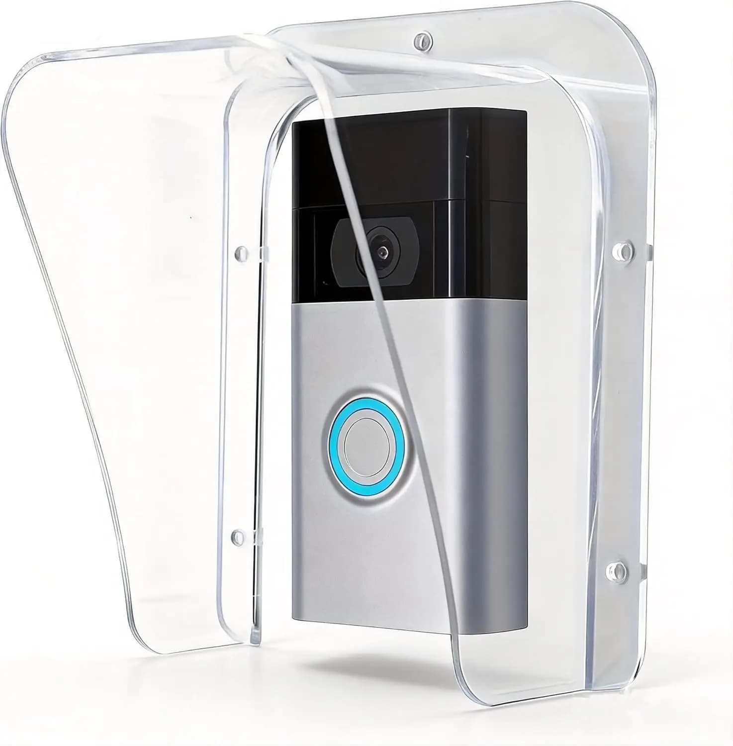 Doorbell Rain Cover Weatherproof Compatible for Ring/Blink/Google Nest Video Doorbell, Large Acrylic Doorbell Cover Protector fo