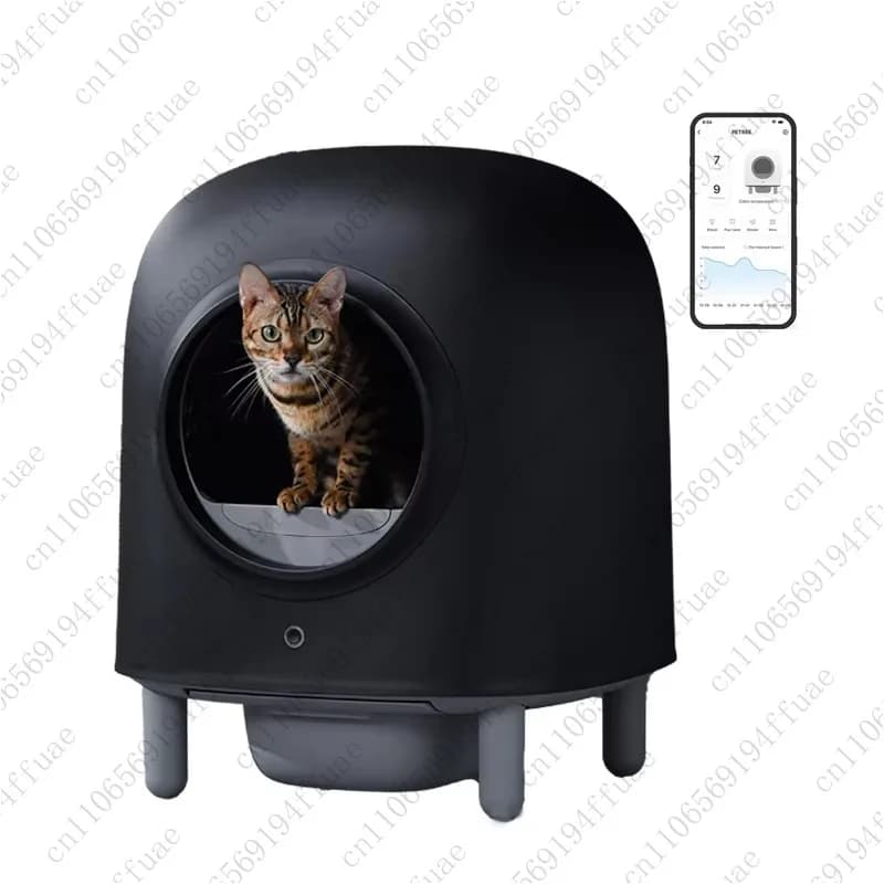 Lettiera intelligente per gatti da 56 litri, vassoio automatico per gatti, toilette per animali domestici, lettiera per gatti