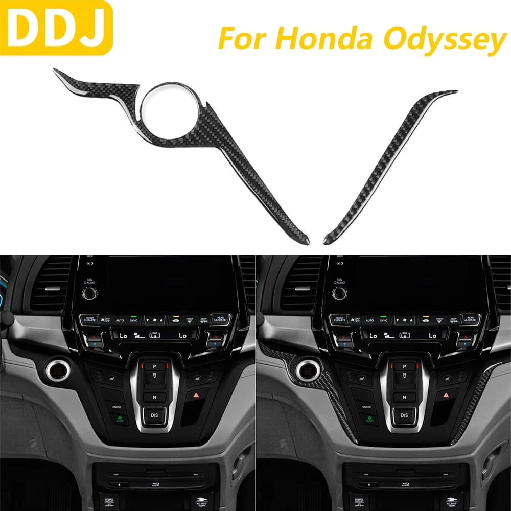 For Honda Odyssey 2018-2025 Carbon Fiber One-touch Start/stop Start/stop Power Button Cover Panel Auto Accessories Interior Adhesive