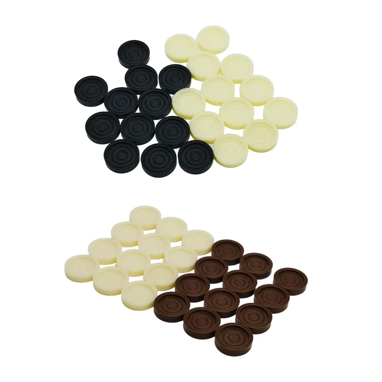 Pezzi per scacchi da backgammon da 24 pezzi Pezzi per giochi da tavolo Accessorio universale impilabile per giochi da backgammon per divertimento in famiglia