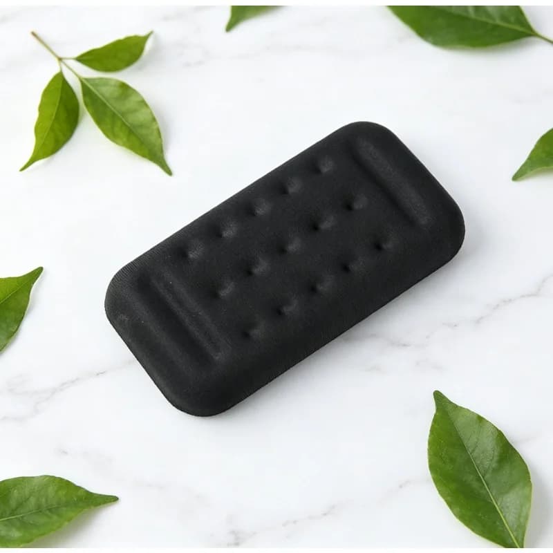 x1 Poggiapolsi per Auto in Memory Foam Nero, Supporto per Gomito, Tastiera e Mouse, Antiscivolo in PU, Traspirante e Assorbente