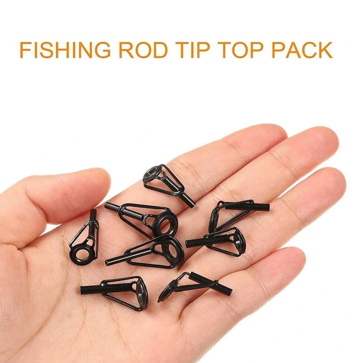 Stainless Steel Fishing Top Rod Guide Porcelain Ring 8pcs DIY Fishing Pole Tip Repair Rod Tip Accessories Fishing Tackle Pesca