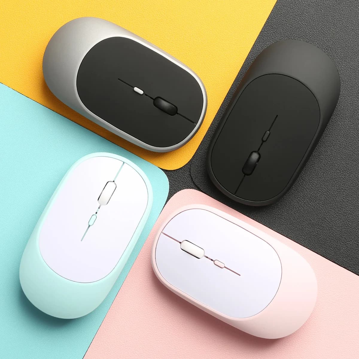 Mouse wireless Blueteeth Mouse ricaricabili USB 2.4G Mouse per computer wireless Mouse da gioco ergonomico per telefono iPad portatile