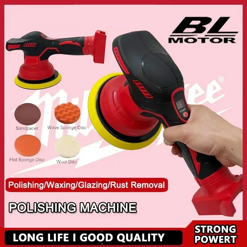 Per Milwaukee Lucidatrice a batteria 8 marce Display digitale Lucidatrice elettrica Auto Car Ceretta Lucidatrice Batteria al litio 18V