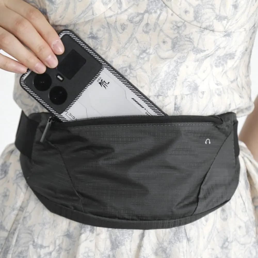 Marsupi da corsa a tre sezioni Borsa da corsa per maratona multifunzione impermeabile Borsa da cintura Borsa sportiva leggera per telefono Uomo Donna