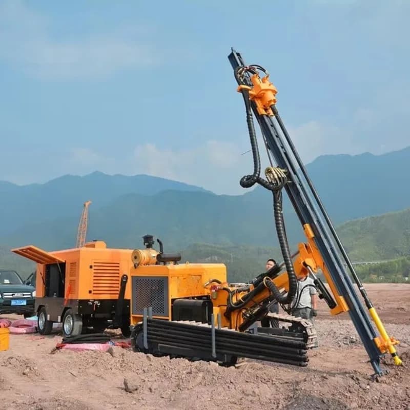 Impianto di perforazione DTH per pozzi d'acqua, attrezzatura per fori da esplosione per l'edilizia mineraria e la costruzione di fondazioni per cave
