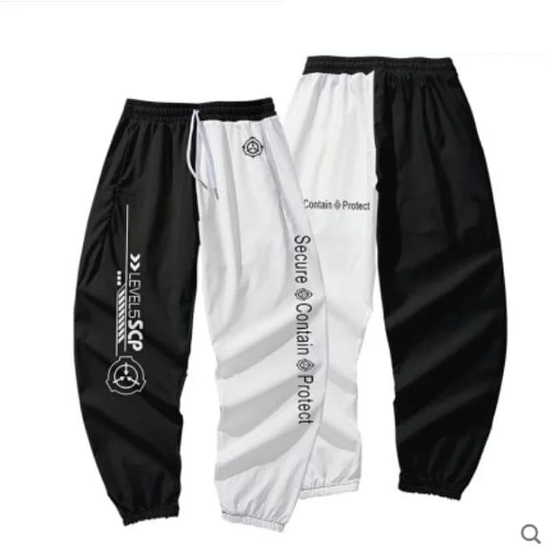 Scp Foundation Model Jogging pants Streetwear Hip Hop Boys Elastic pants Men's clothing Cosplay costume