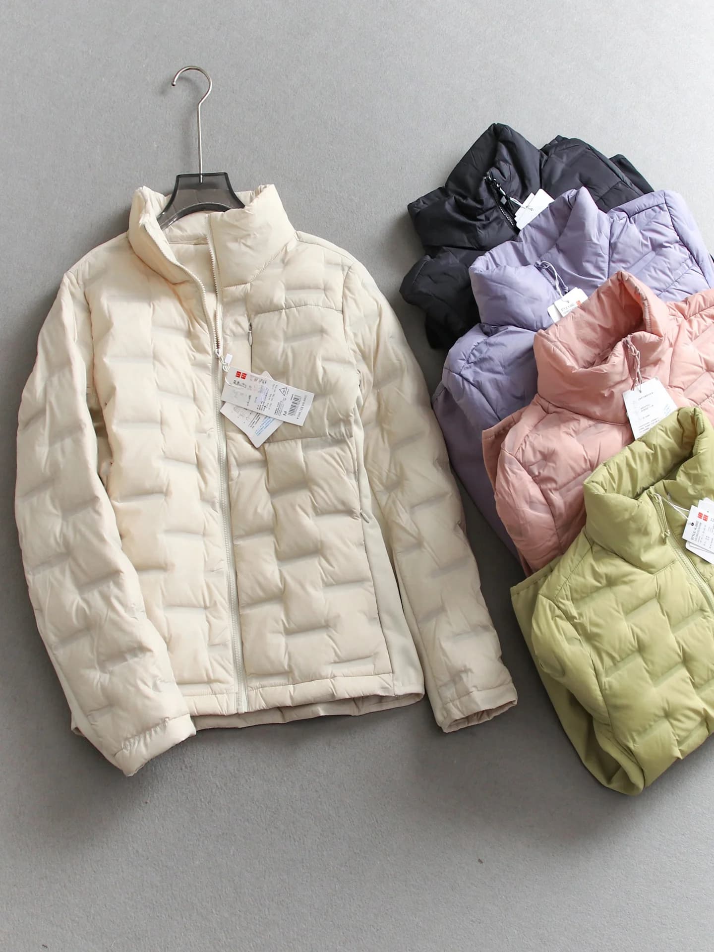 Light Warm Stylish Classic Versatile Lightweight Stand Collar Cold Proof Warm Long Sleeve Casual Women's down Jacket Q410