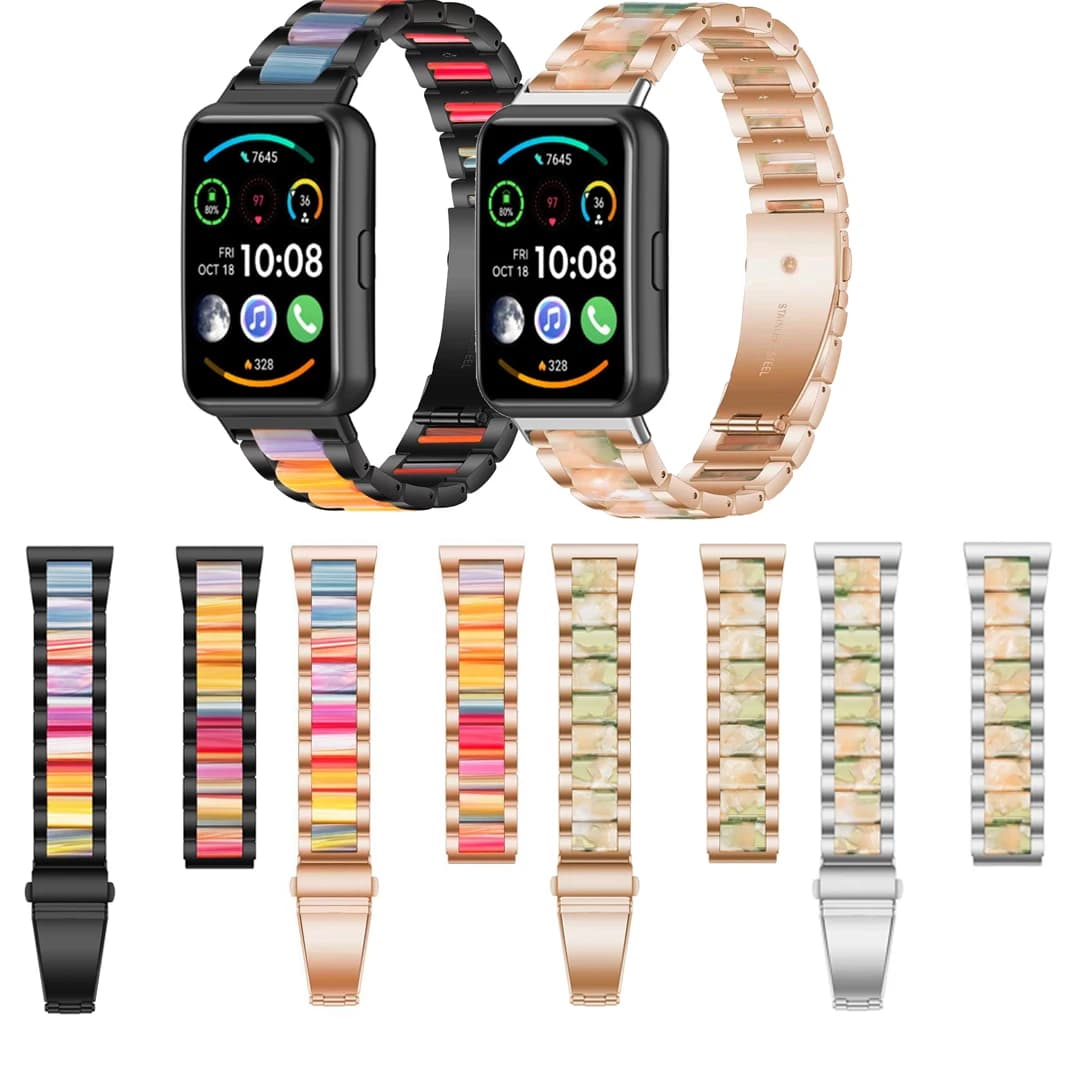 Resina con cinturino in lega di zinco per cinturino di ricambio per Huawei Fit Smart Watch Correa
