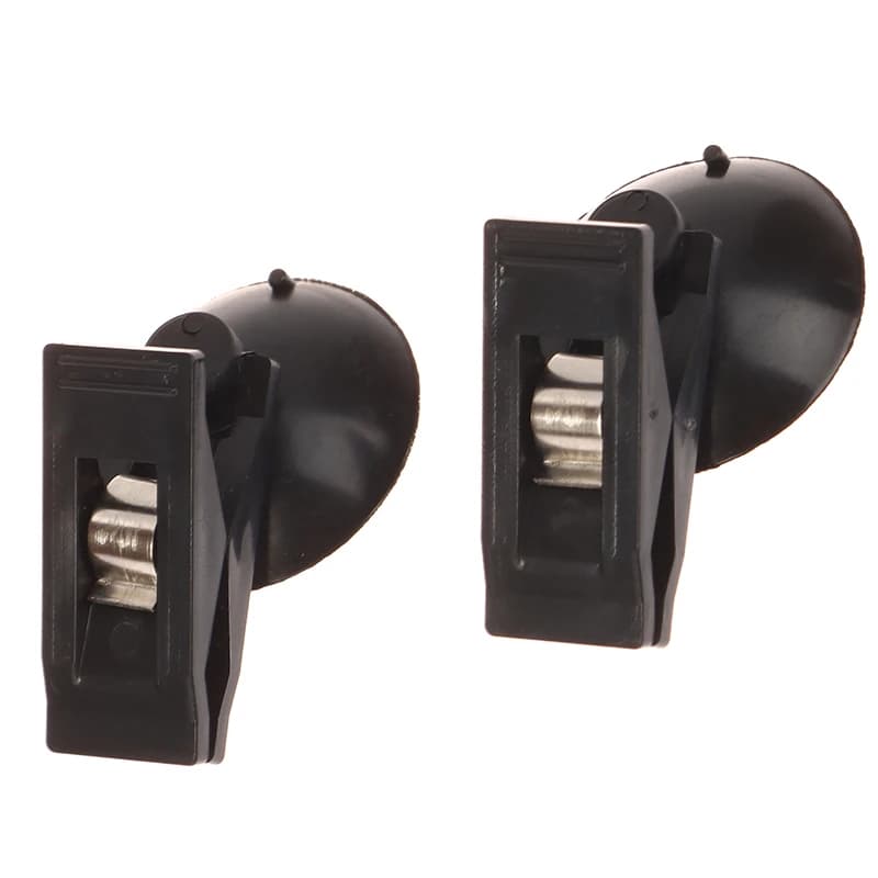 1 paio per tenda parasole asciugamano biglietto interno auto finestra clip supporto tappo di aspirazione nero clip ventosa in plastica supporto rimovibile