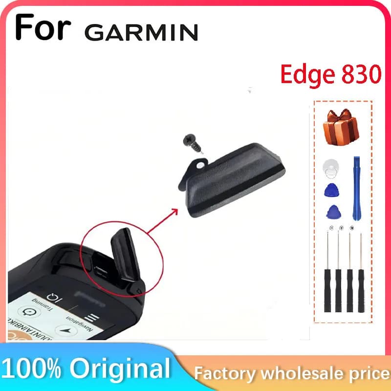 For Garmin Edge 830 Bicycle Smart Touch GPS Yardstick Bottom Dust Cover USB Rubber Door Cover with Screws Repair Parts