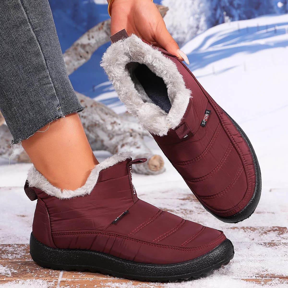 Trendy Comfort Winter Short Boots, Fashion Cold Resistant Footwear Perfect For City Shopping, Weekend Strolls