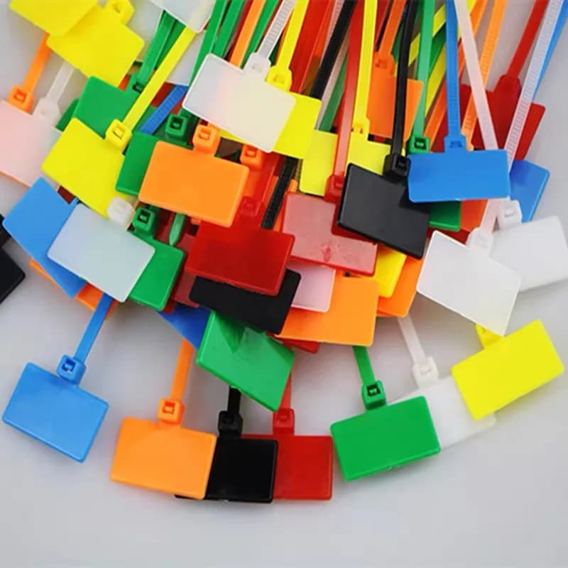 500pcs Nylon Cable Tie Plastic Loop Markers Cable Self-locking Zip Office Network Fixing Straps Markers 4x150mm 3x100mm 4x200mm