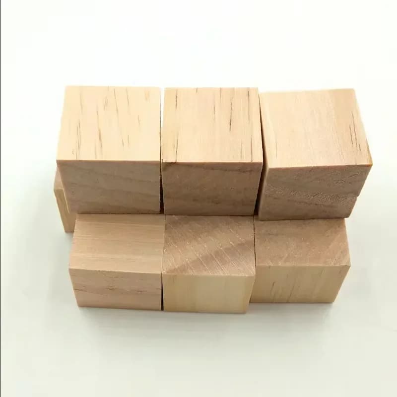 New A Top Quality Cube Pine Solid Wood Block Small Square DIY Building Model Material Craft Accessory Kids Toy Decor Supplies