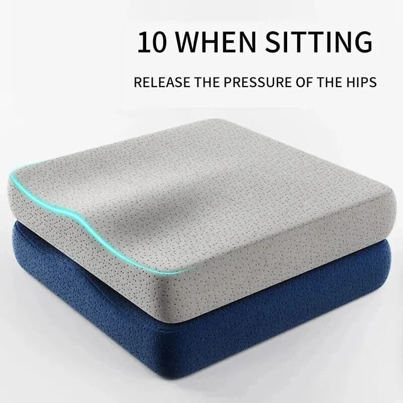 Cuscino Ergonomico Homefish in Memory Foam per Ufficio, Cuscino Antiemorroidale, Cuscino per Sedia, Soluzione per la Seduta, Supporto per il Sedere