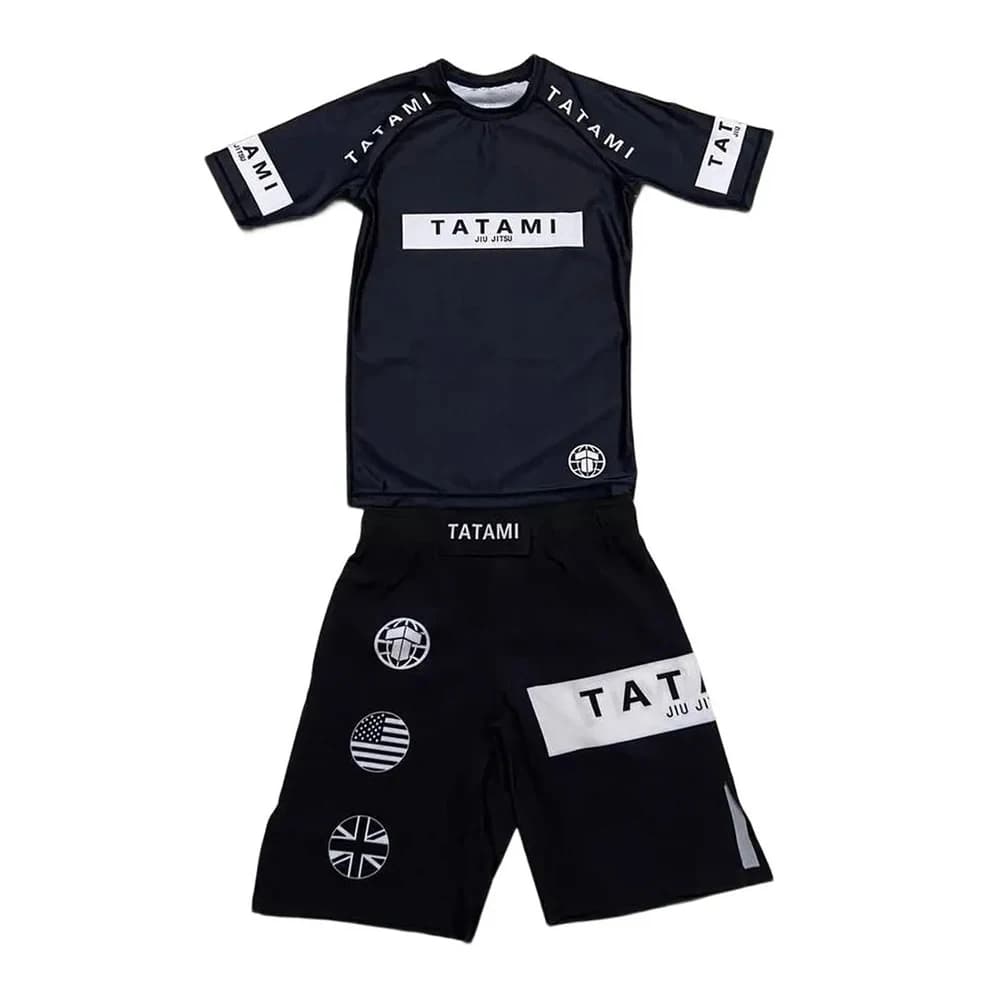 Set Estivo ad Alte Prestazioni per Adulti e Bambini: T-Shirt e Pantaloncini Sportivi Casual Dry-Fit per Allenamento MMA, Jiu-Jitsu e Lotta