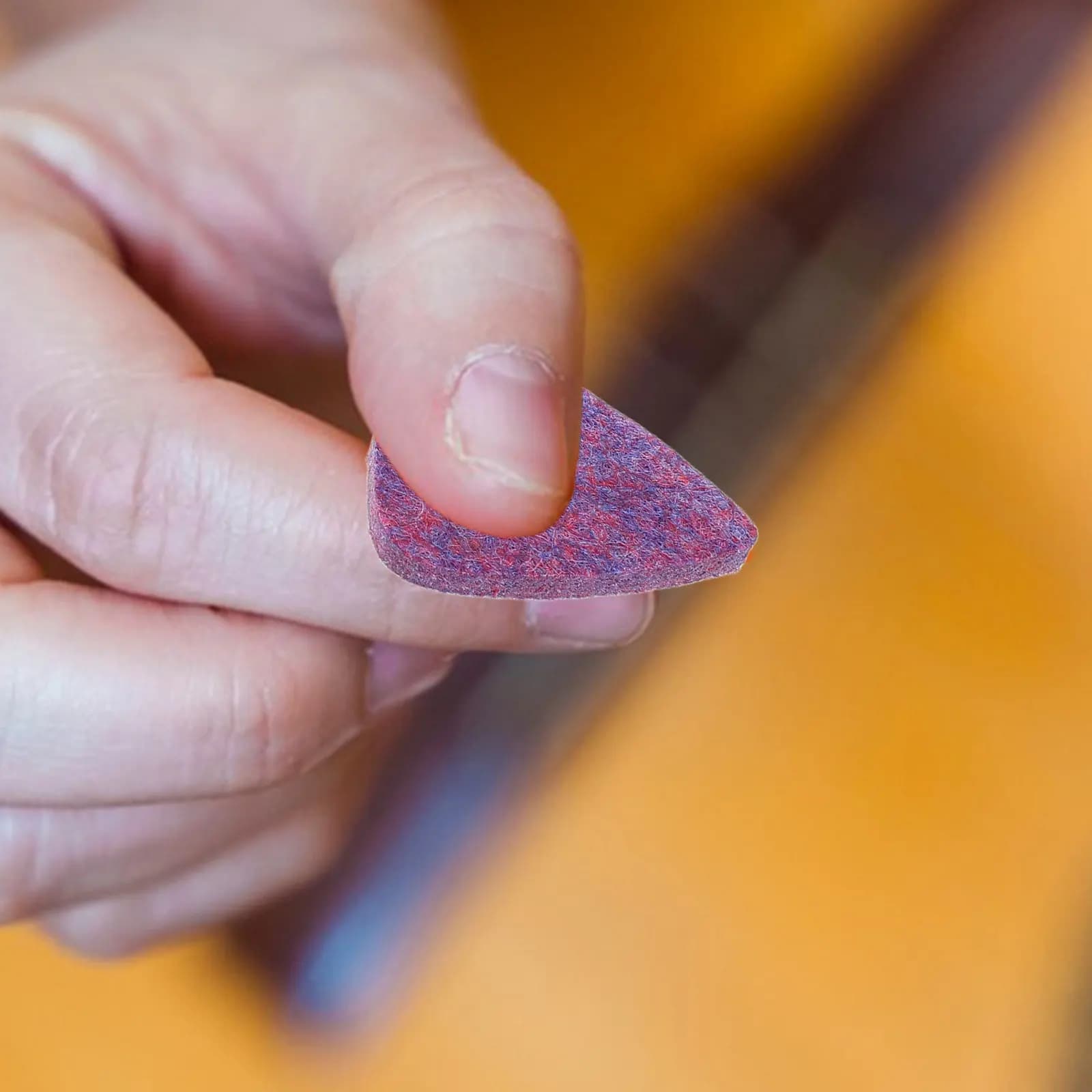Set di 6 plettri per ukulele in feltro di lana, protezione delicata delle corde, suono fluido, presa comoda per principianti e professionisti