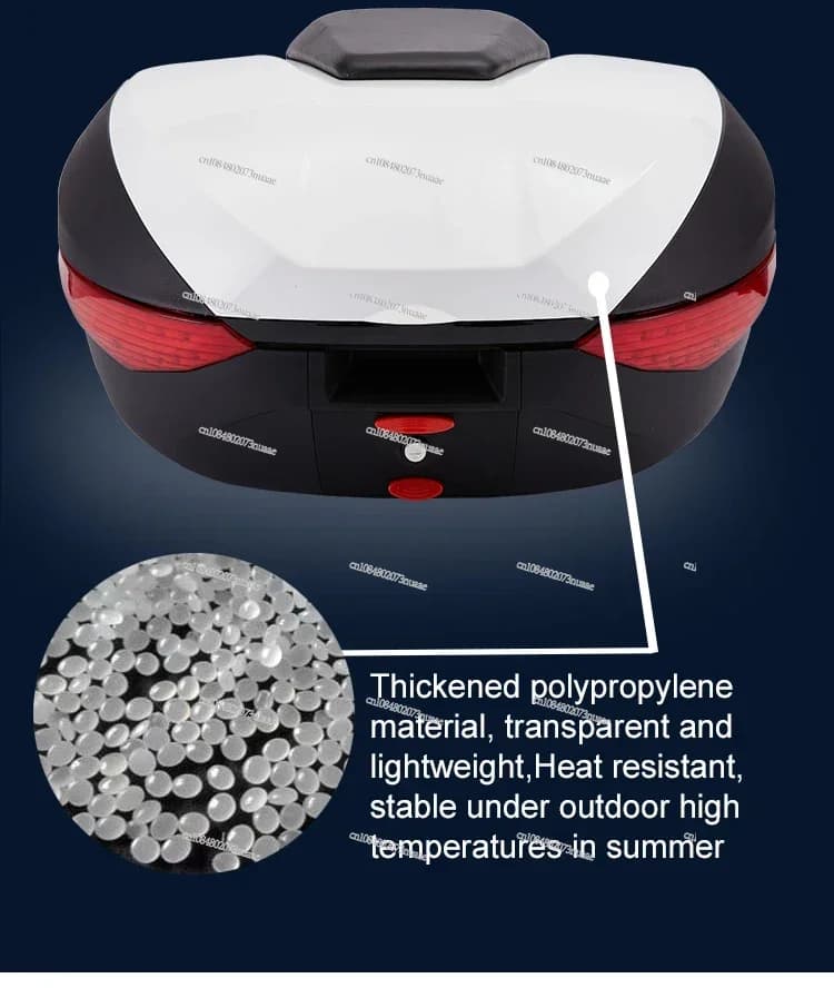 Moto di Plastica PP/ABS Box Maxi-Scooter Motore X-size 72L Moto Baule Coda Custodie Top Box Bagagli Bagagli Accessori Parti