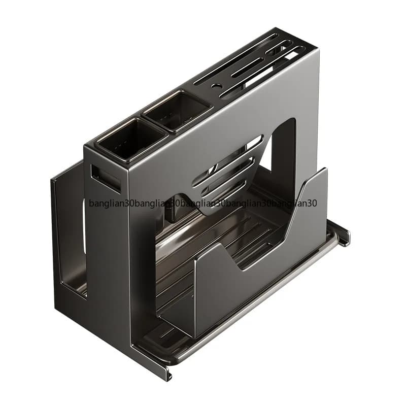 New door knife cutter with cage for integrated kitchen wands