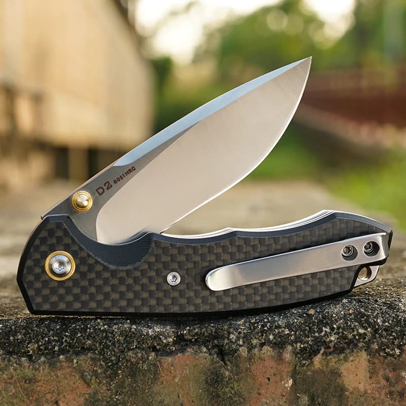 FORESAIL D2 Coltello pieghevole affilato in acciaio Caccia da campeggio esterna Taglio Sopravvivenza Escursionismo Cucina Frutta Clip da tasca Coltello per utensili EDC