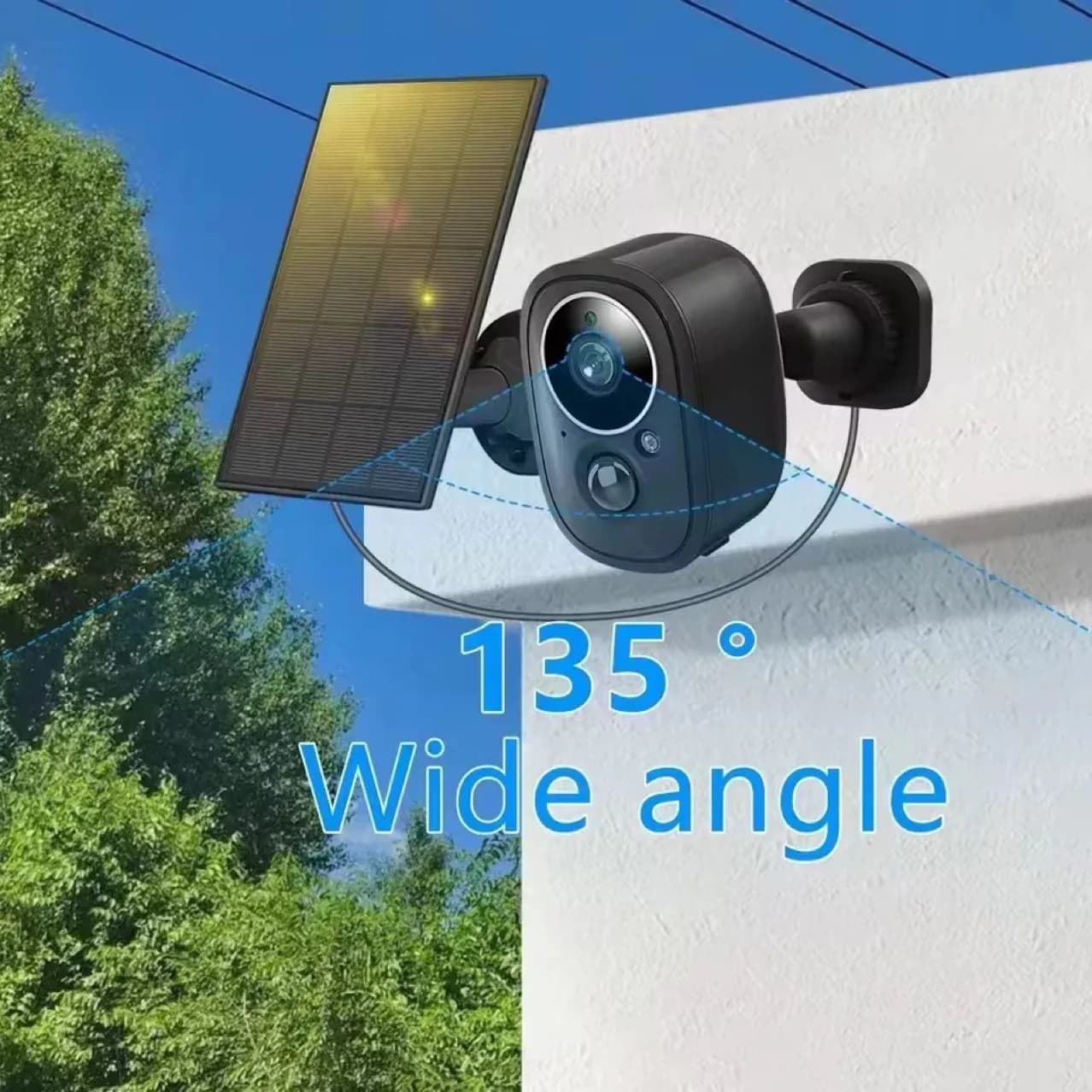 3MP 1296P O-Kam 5X Zoom Energia solare Basso consumo WIFI Telecamera IP a colori AI Rilevazione umanoide Sicurezza domestica Baby Monitor