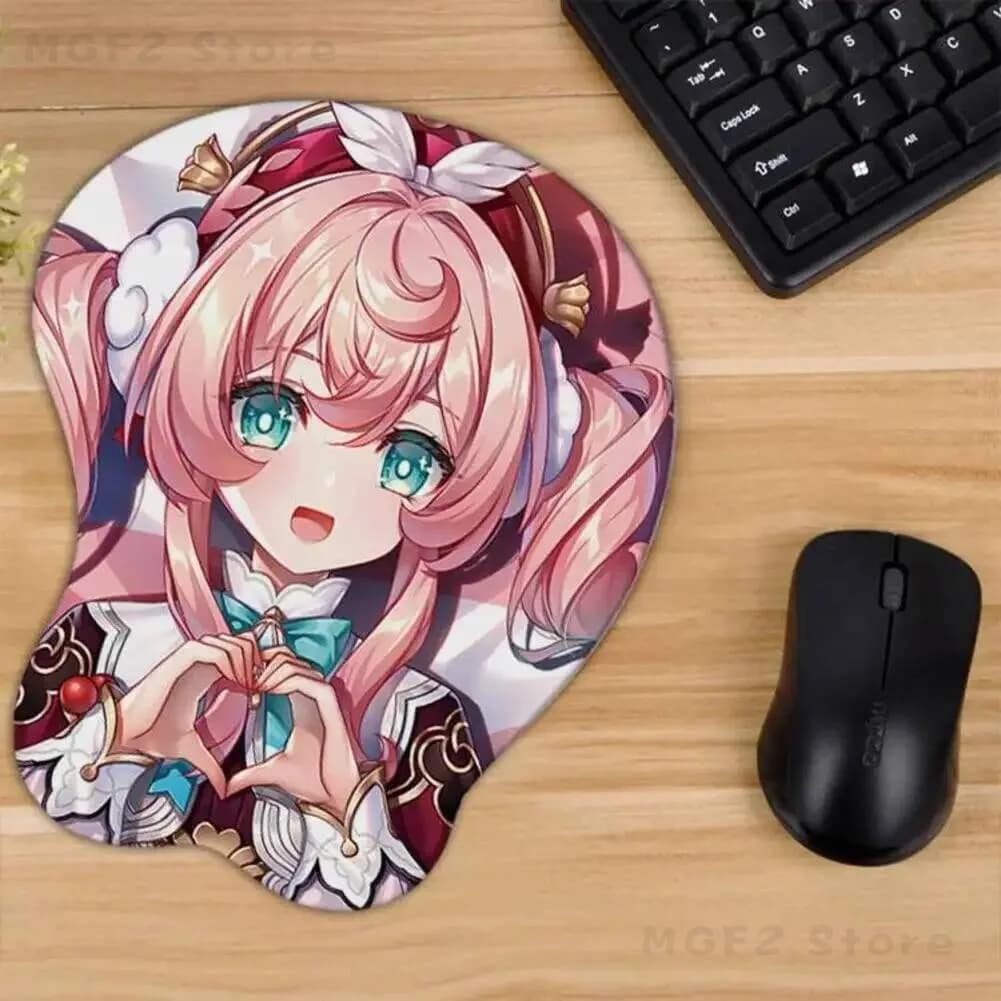 Tappetino da gioco per desktop Hyacinthia Honkai: Star Rail Cosplay Ragazza Sexy 3D in Gel di Silice con Poggiapolsi e Tappetino per Tastiera - Regali Honkai