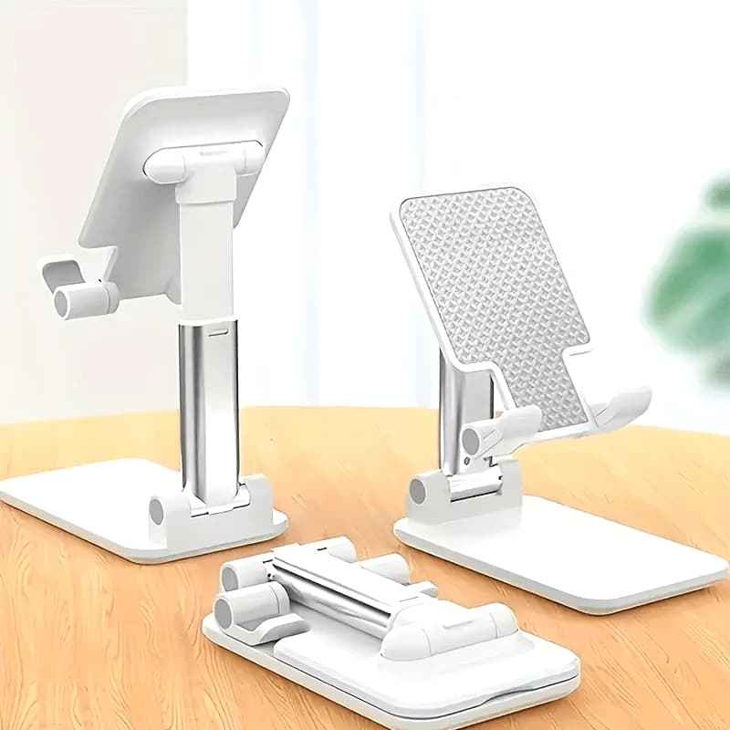 2pcs Adjustable Desktop Phone and Tablet Holder For iPhone, For iPad, and Xiaomi - Universal Desktop Stand
