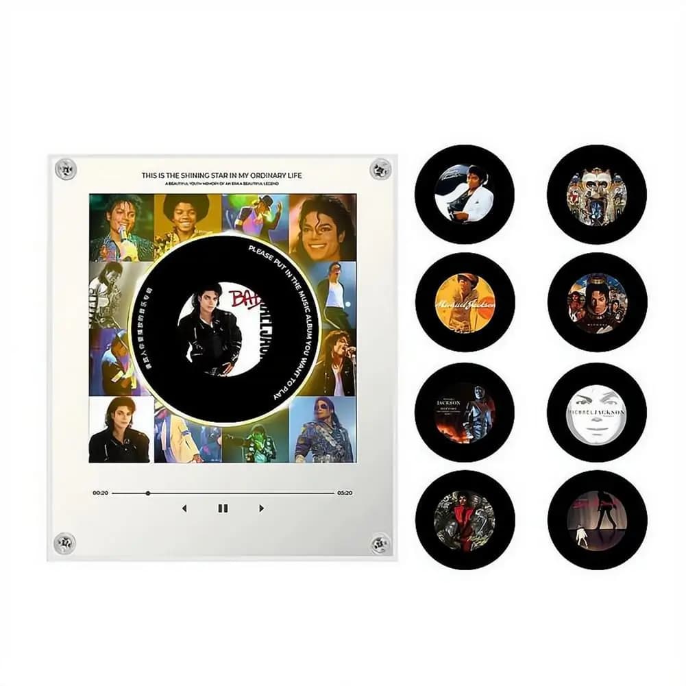 NFC Music Player LED Night Light with Acrylic Design, Automatic Singing Magnetic Fridge Light, Creative Desk Decor Gift for Fans