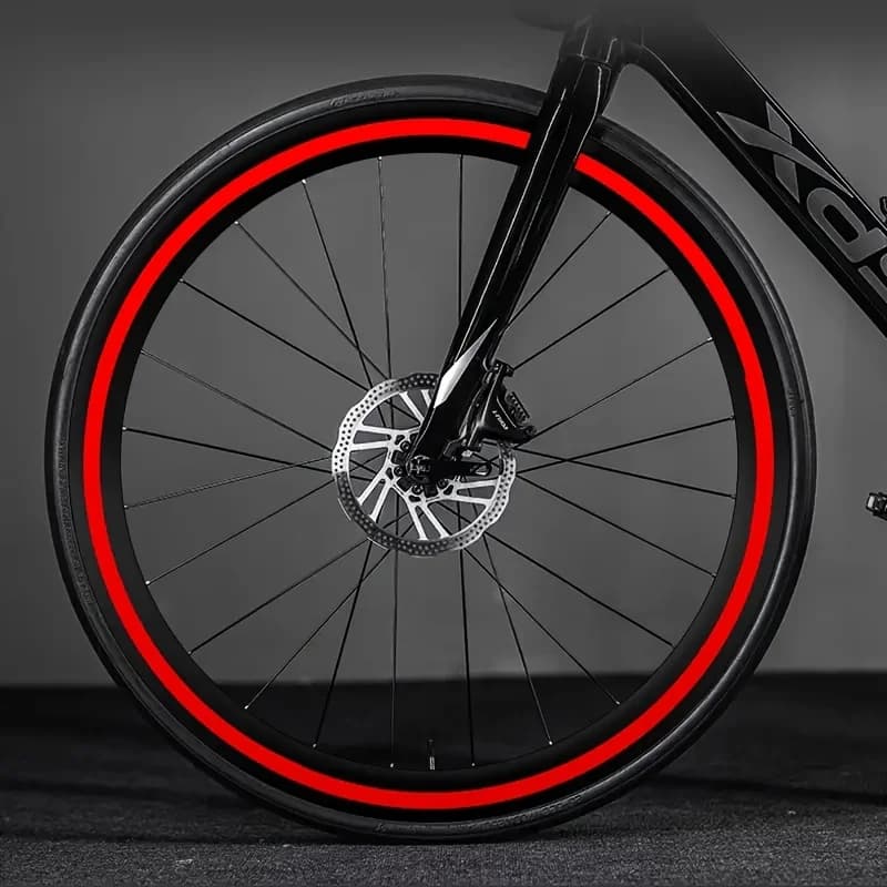 Adesivo riflettente per ruote da 12 pezzi, materiale PVC, impermeabile, adatto per adesivi decorativi per ruote per biciclette da strada e