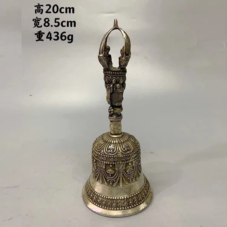Nepal ritual bells Tibetan buddhist bells copper Tibetan buddhist bells collection home decoration white copper