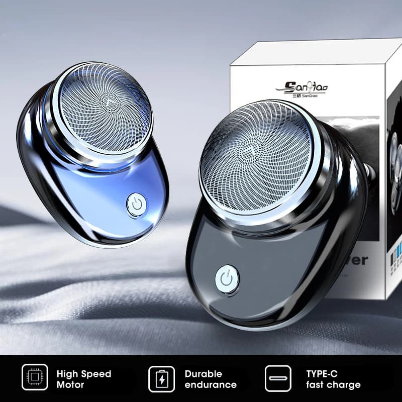Professional Portable Mini Cordless Electric Shaver for Men Wet and Dry Beard Trimmer Razor USB Rechargeable Waterproof