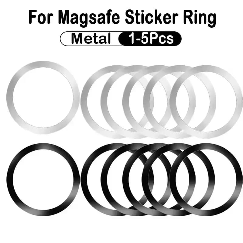 Anello magnetico universale in acciaio inossidabile per caricabatterie wireless Magsafe, adesivo in lamiera di ferro, magnete per supporto telefono da auto
