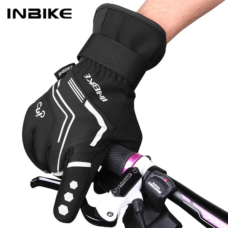 INBIKE Winter Cycling Gloves Gel Bearing Thermal Gloves for Cycling MTB Road Gloves Outdoor Sports Gloves for Cycling Windproof Accessories