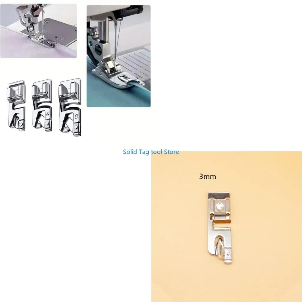 Piedini per orlatura dimensioni 4XFD 3mm 4mm 6mm Accessori per cucire professionali per il margine del tessuto