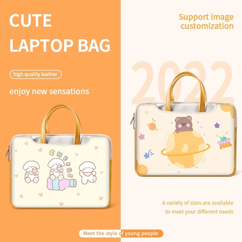 Laptop bag Sleeve Case Notebook PU Shoulder Hand Bag For 13 14 15 15.6 17 inch Macbook HP Huawei Dell Shockproof Carrying Bag