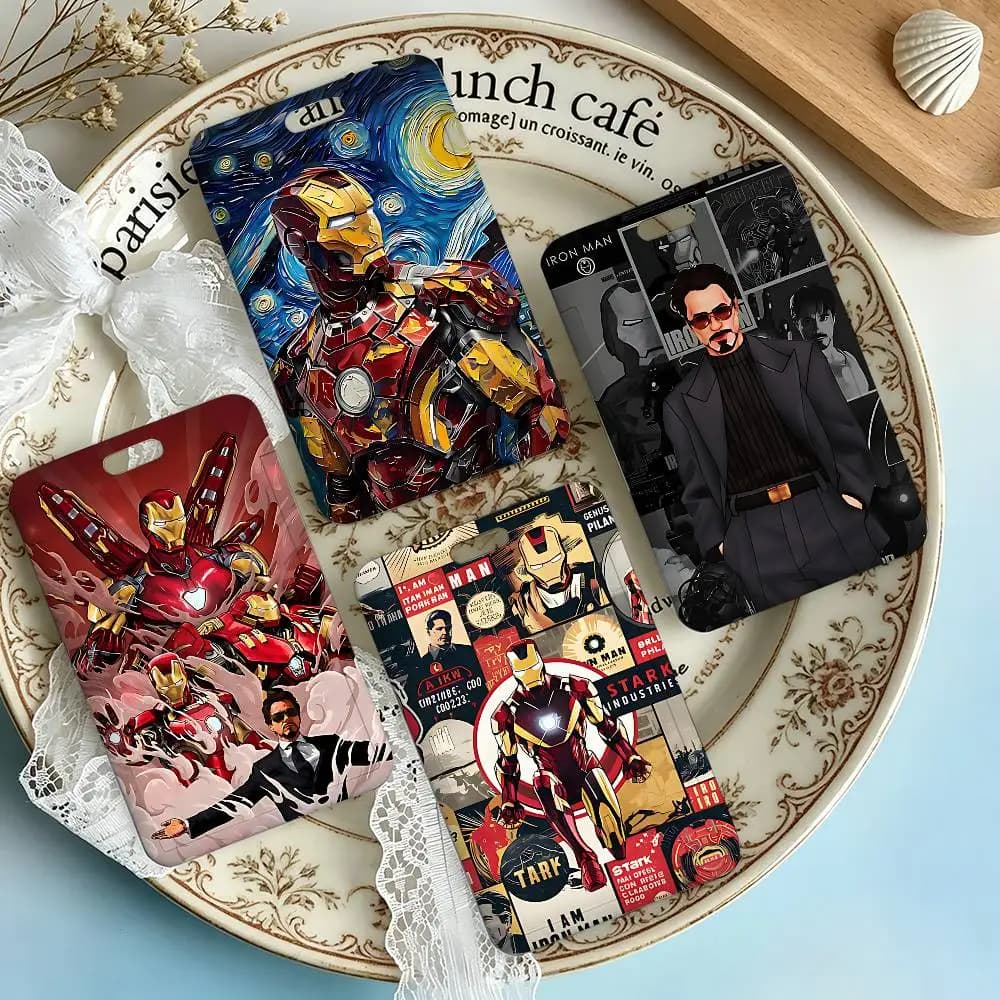 Classic Moxie-I-iron-M-manS Cool NFC Contactless Sliding Card Sleeve For Student Cards, Bus Cards, ID Cards, And Work Permits