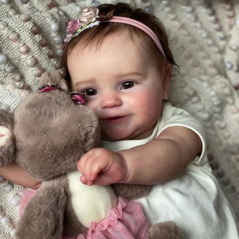 Maddie Tutta la bambola del vinile del silicone 20 pollici ragazza dipinta bambola del neonato con i capelli radicati per il regalo di Natale del capretto Muñecas Reborn