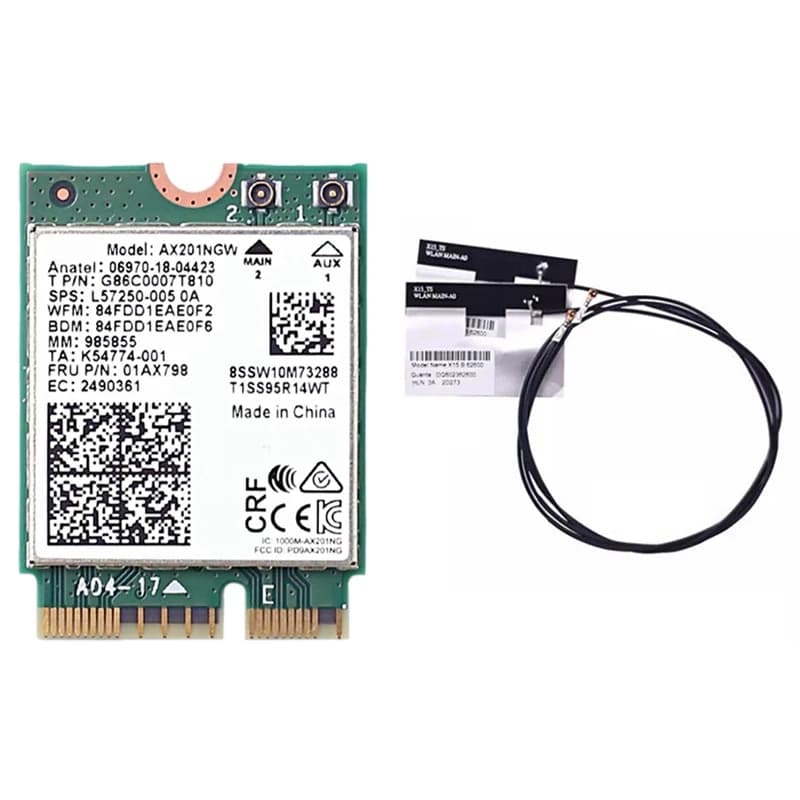 Scheda Wifi A65I Ax201 Ngw con antenna Wifi 6 3000Mbps M.2 Cnvio2 Adattatore Wifi Bluetooth 5.1 per Windows10