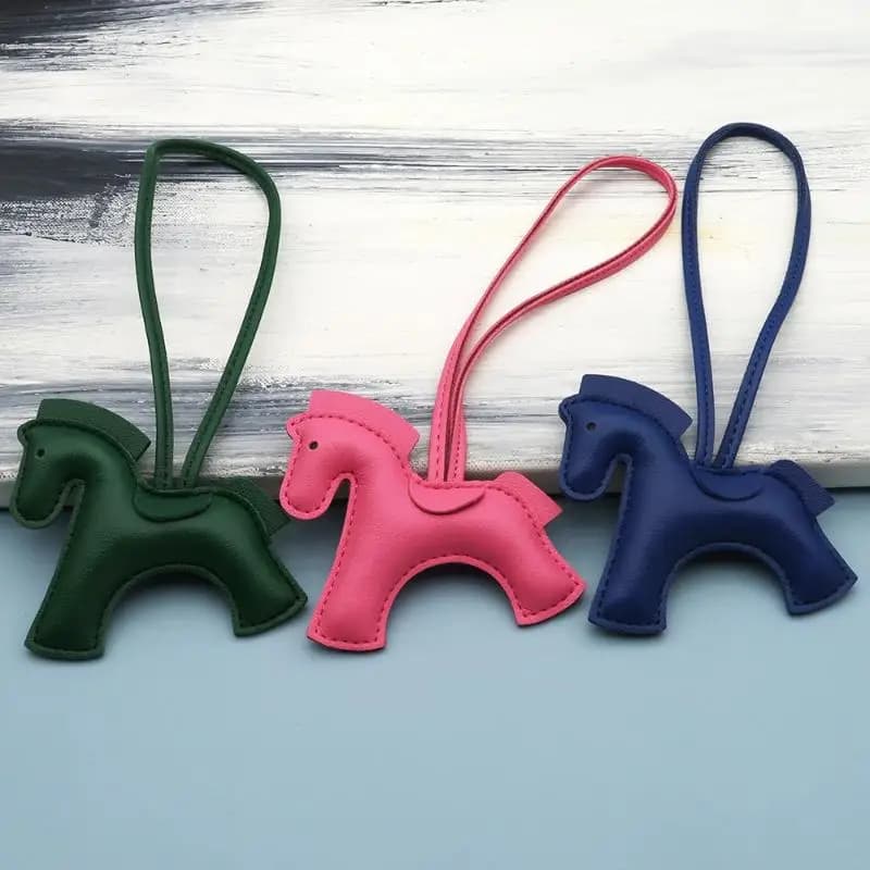 Pony Shape Charm, PU Leather Pendant for Bags and Cars, High Quality Versatile Travel Accessories